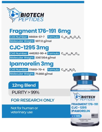 Fragment 176-191 & CJC-1295 & Ipamorelin Blend (12mg)